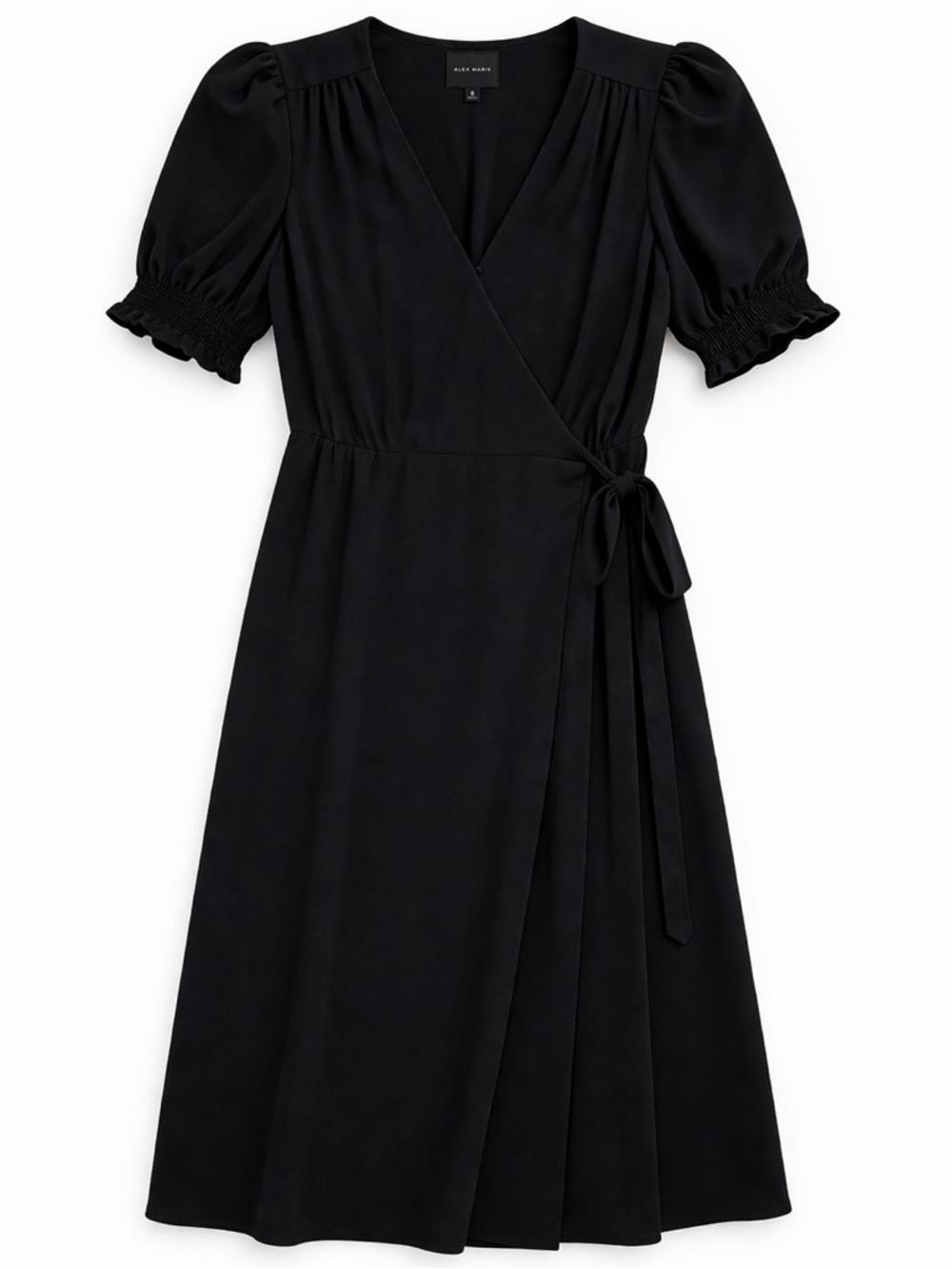 Alex Marie Black Wrap Dress Size 6